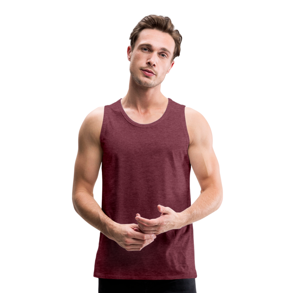 Herren - Männer Premium Tank  Top ganz nach Deinen Vorstellungen! - Bordeauxrot meliert