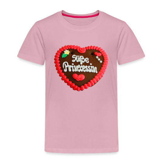 Kinder Premium T-Shirt Lebkuchenherz Süße Prinzessin - Hellrosa