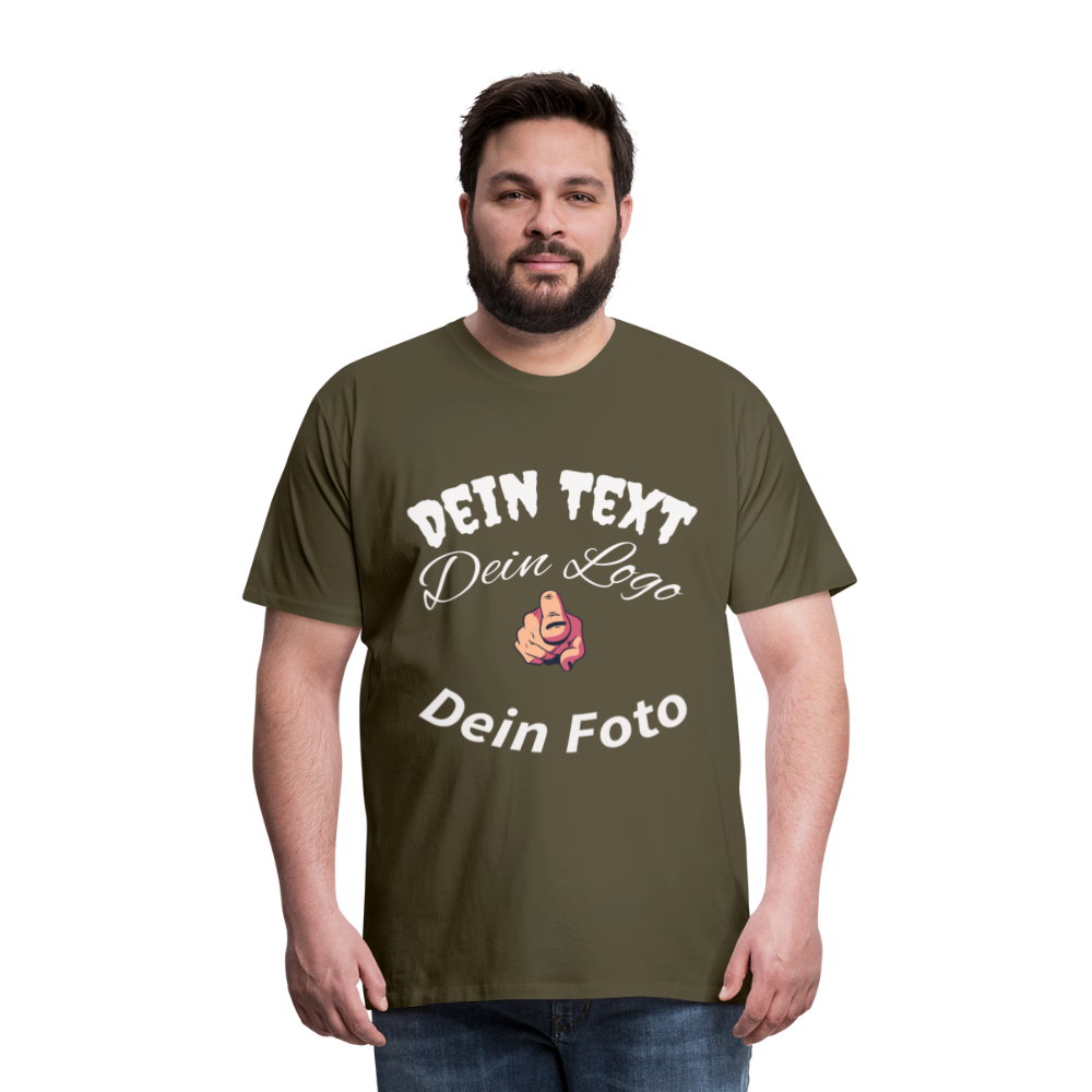 Das perfekte Geschenk: Ein personalisiertes Herren - Männer Premium T-Shirt - Khaki