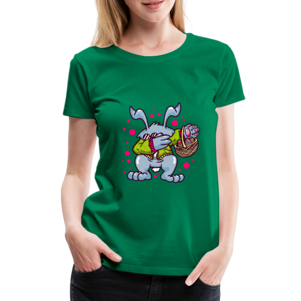 Hüpf in den Frühling: Unser süßes Damen Premium -T-Shirt mit Osterhasen-Motiv - Kelly Green