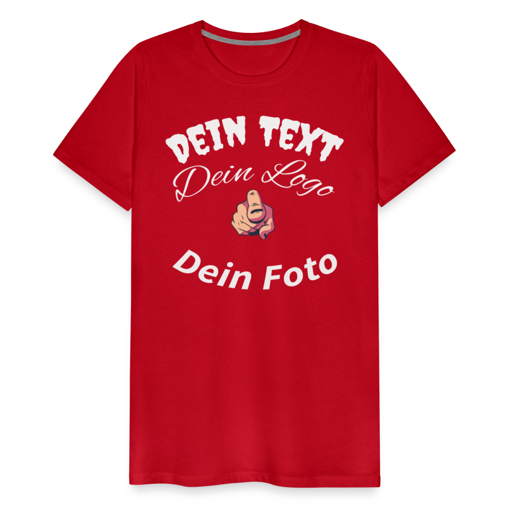 Herren - Männer Premium T-Shirt nach Wunsch selbst gestalten - Rot