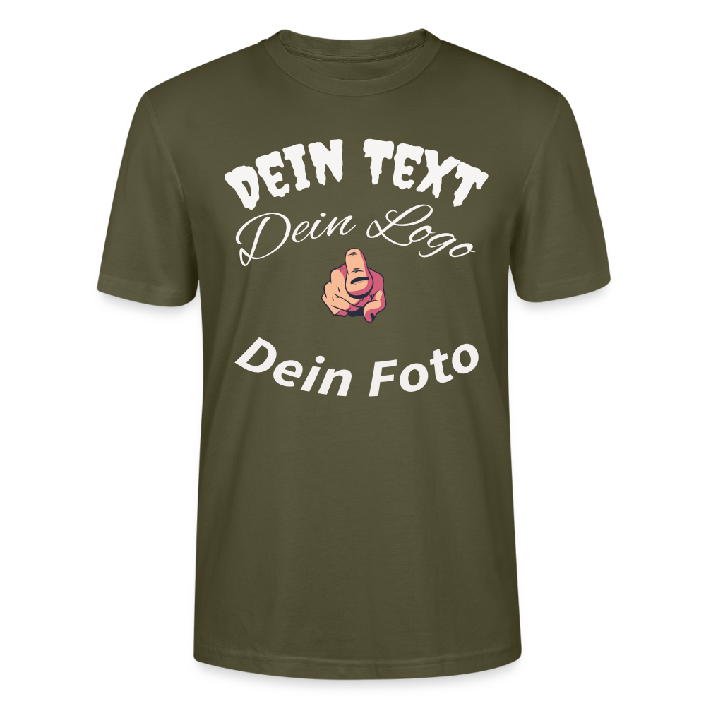 Herren - Männer Bio-T-Shirt  einzigartig wie du! Gestalte jetzt dein persönliches Design. - Khaki