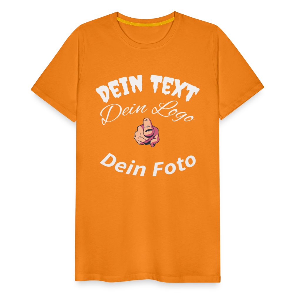 Das perfekte Geschenk: Ein personalisiertes Herren - Männer Premium T-Shirt - Orange