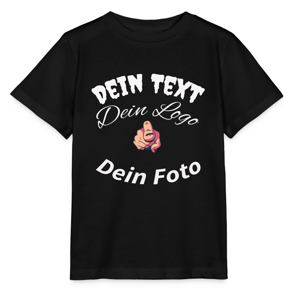 Dein Kinder-T-Shirt, ganz individuell & bio ! - Schwarz