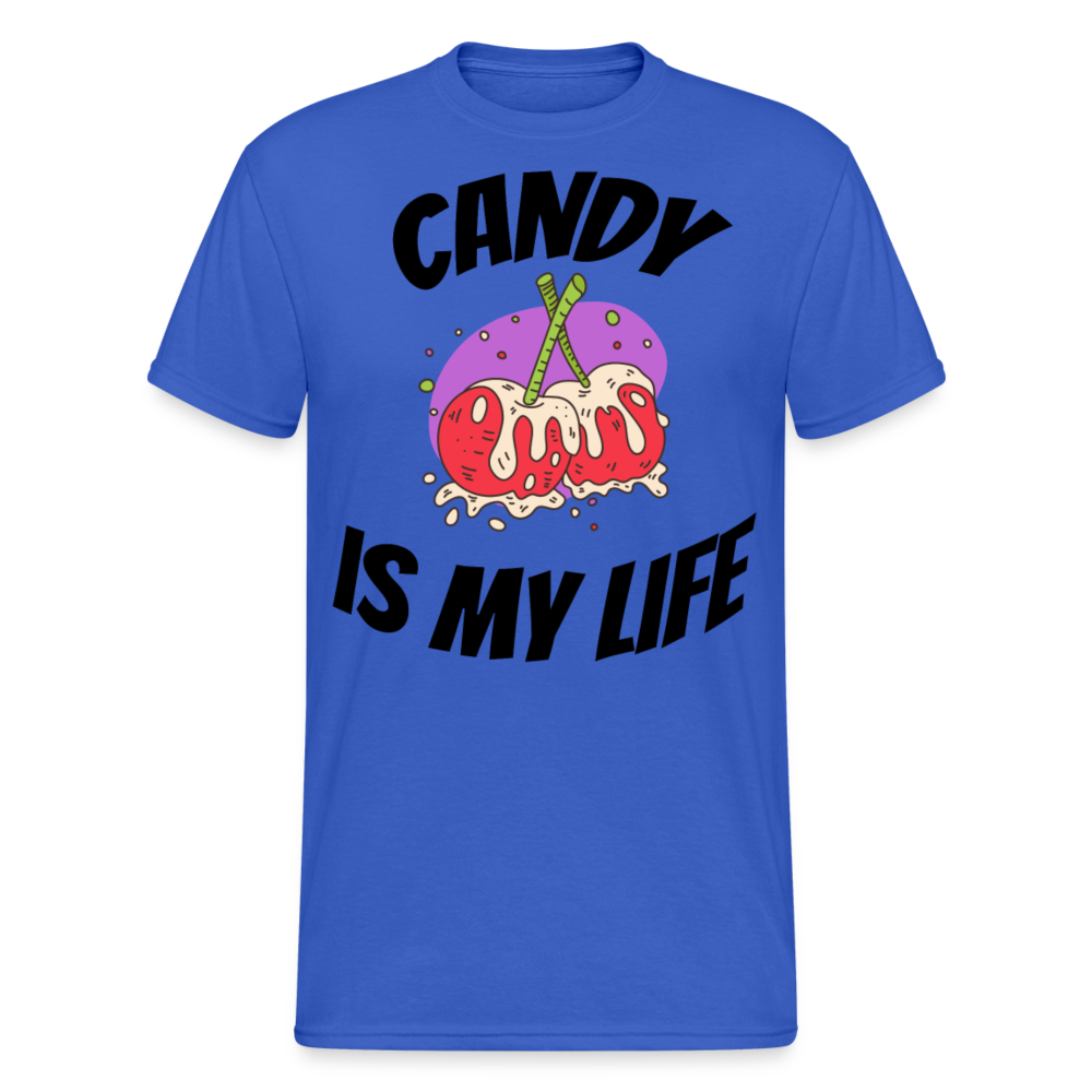 Herren - Männer Gildan Heavy T-Shirt Candy is my life - Königsblau