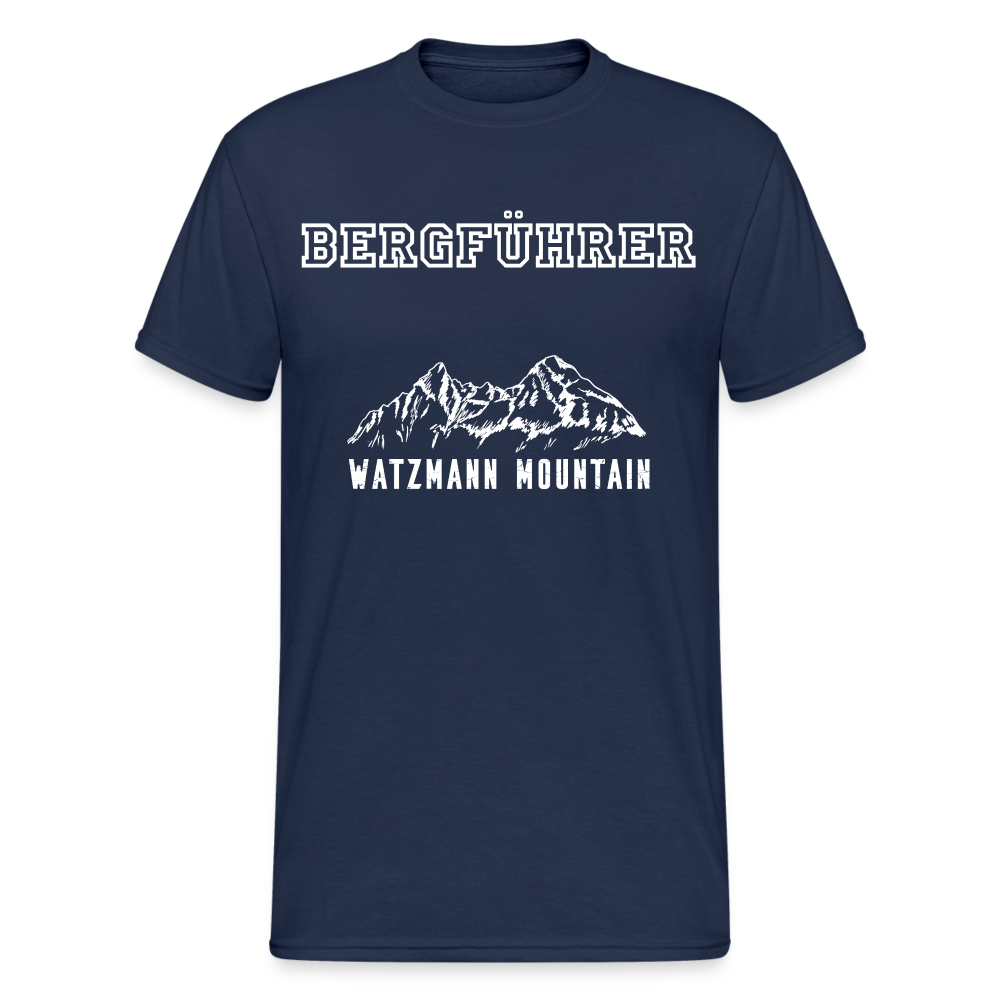 Männer Gildan Heavy T-Shirt Bergführer Watzmann Mountain - Navy