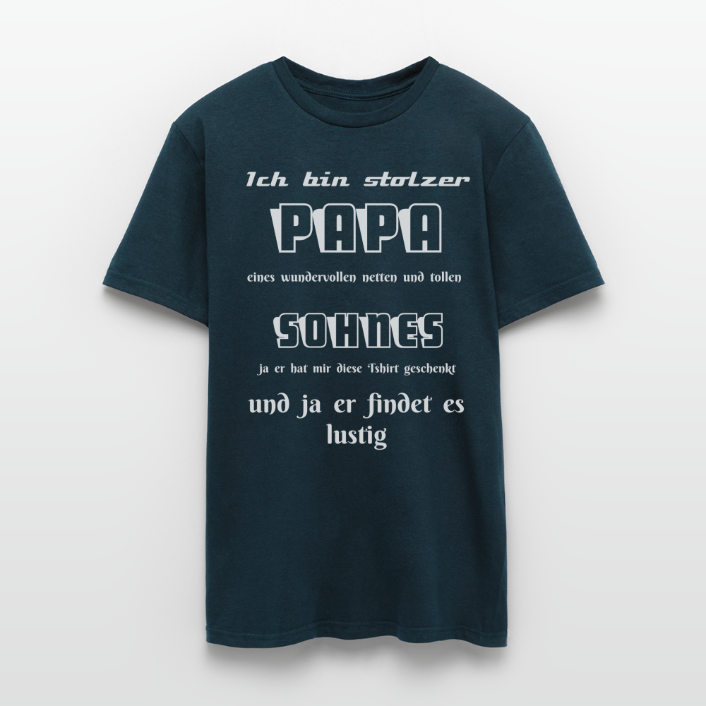 Vaterstolz zum Anziehen: Unser einzigartiges Männer T-Shirt für Papas - Navy