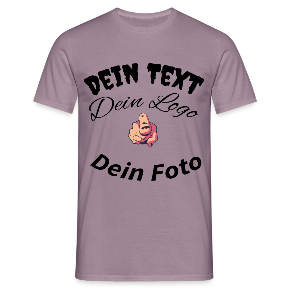 Herren -Männer Shirt  Entfache deine Kreativität: Gestalte dein einzigartiges T-Shirt! - Lilagrau 