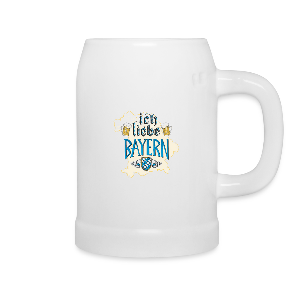 Bierkrug "Ich liebe Bayern": Ein Muss für jeden Bayern-Fan! - Weiß