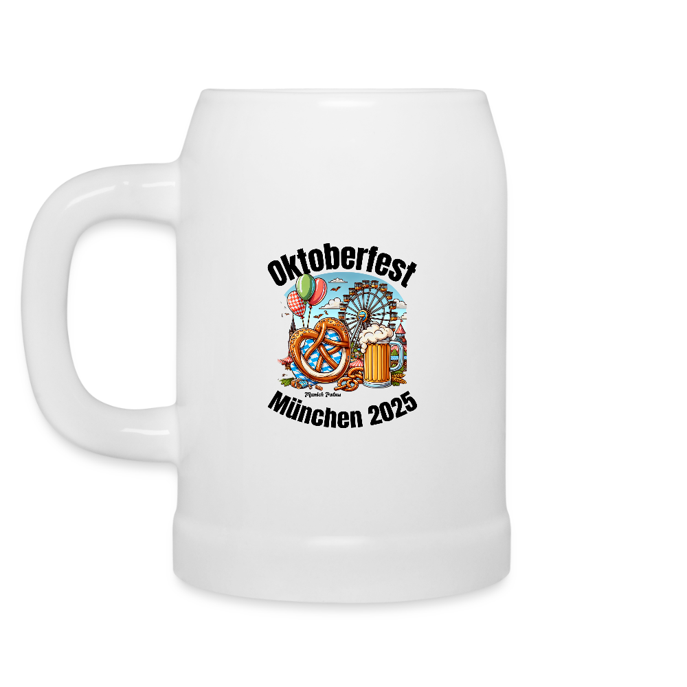 Bierkrug  im "Munich Palms"-Design ! - Weiß