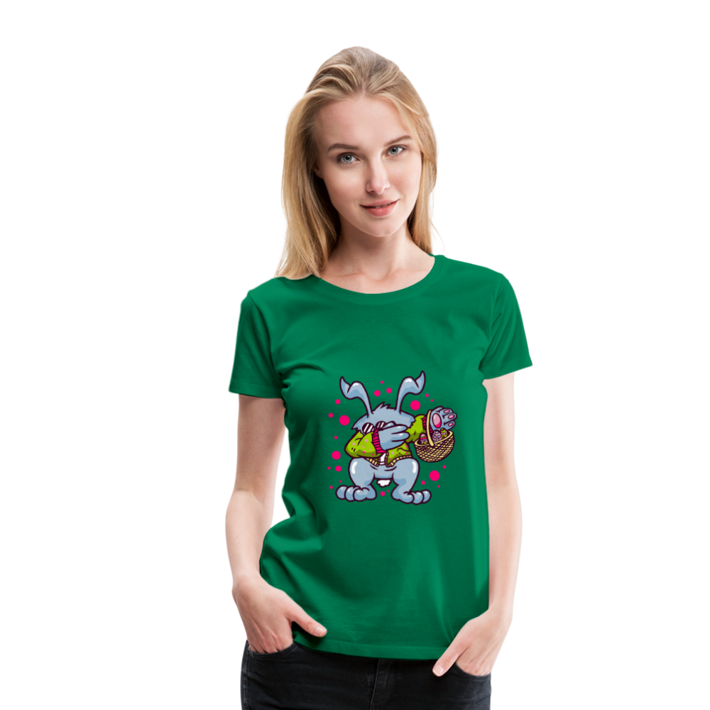 Hüpf in den Frühling: Unser süßes Damen Premium -T-Shirt mit Osterhasen-Motiv - Kelly Green