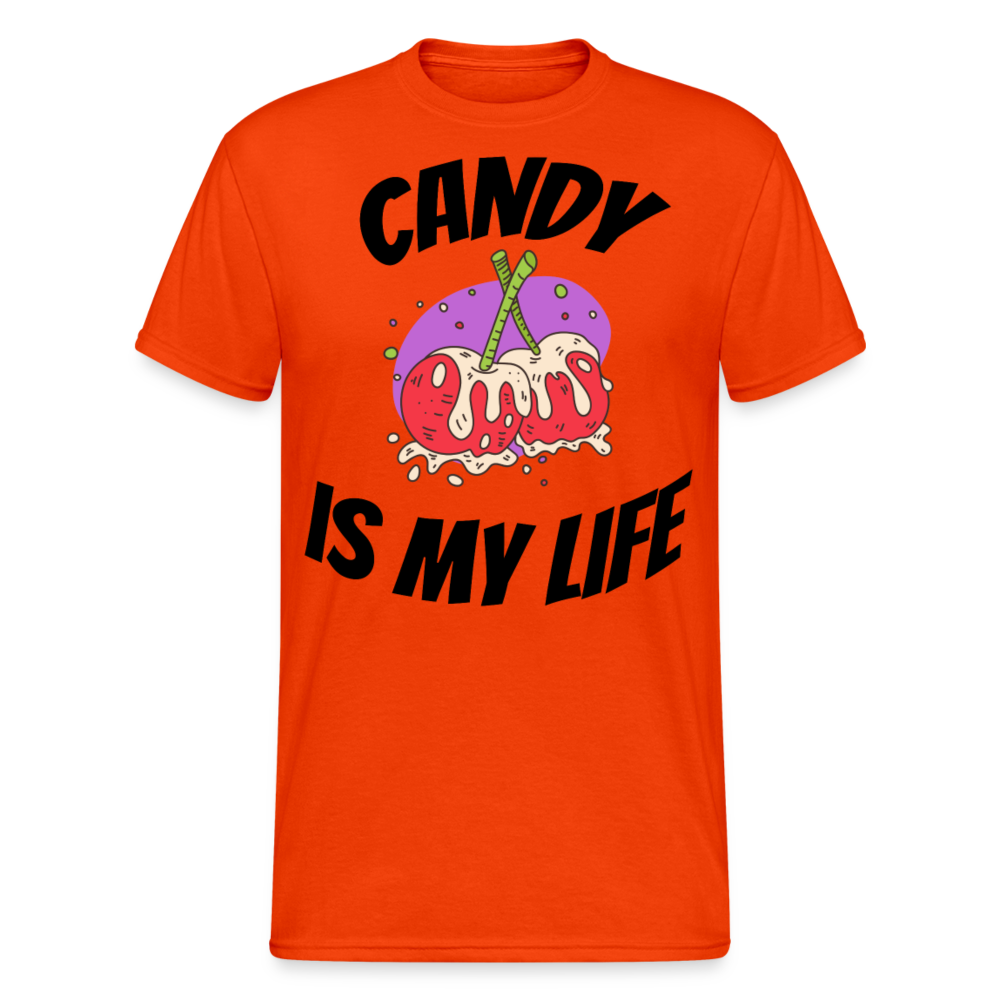 Herren - Männer Gildan Heavy T-Shirt Candy is my life - kräftig Orange