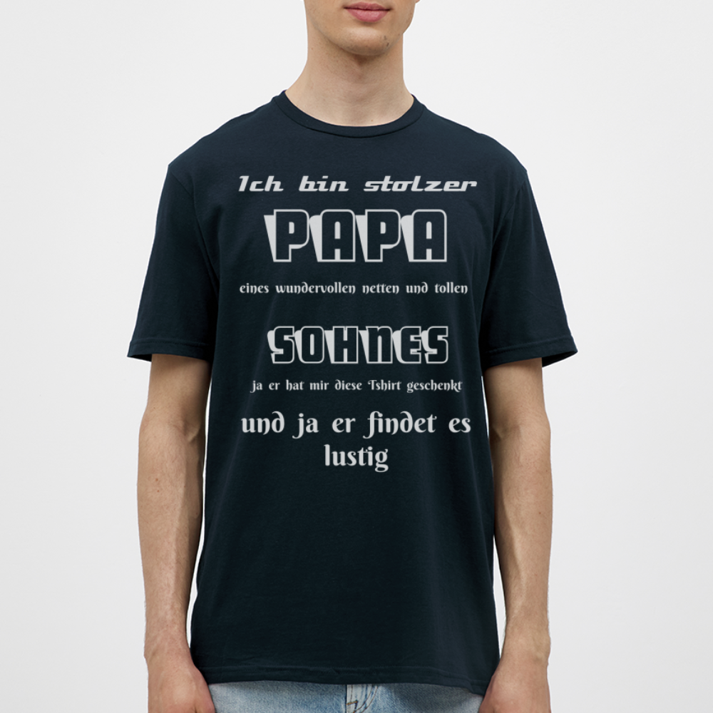 Vaterstolz zum Anziehen: Unser einzigartiges Männer T-Shirt für Papas - Navy