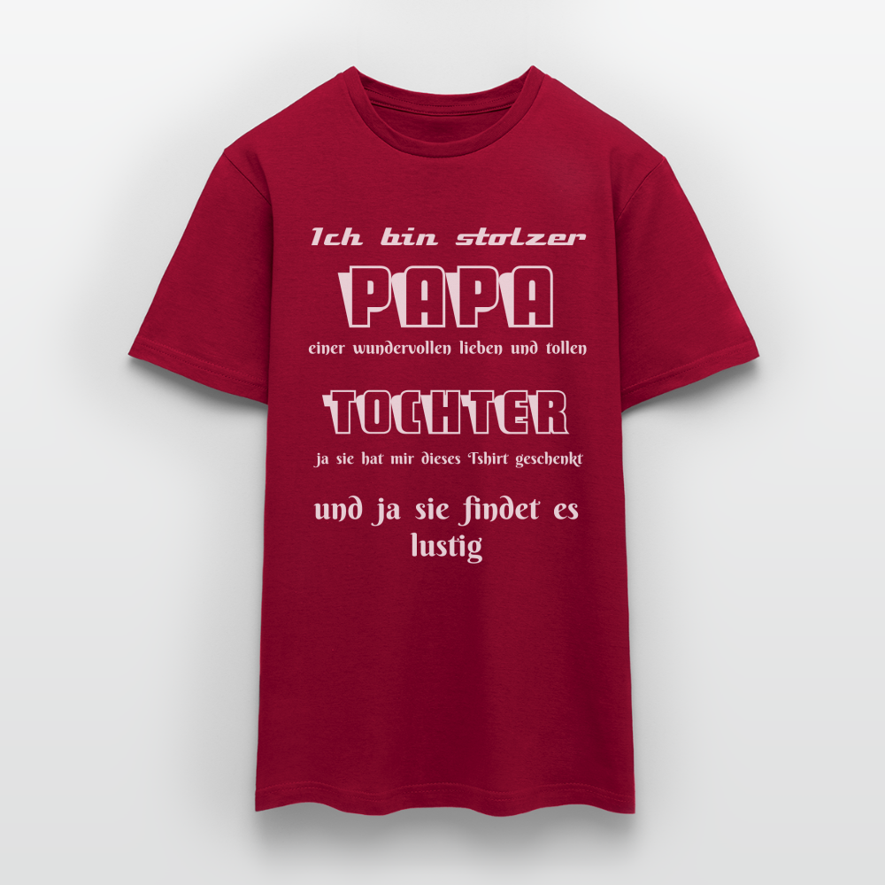 Vater-Tochter-Liebe zum Anziehen: Unser einzigartiges  Männer T-Shirt - Ziegelrot