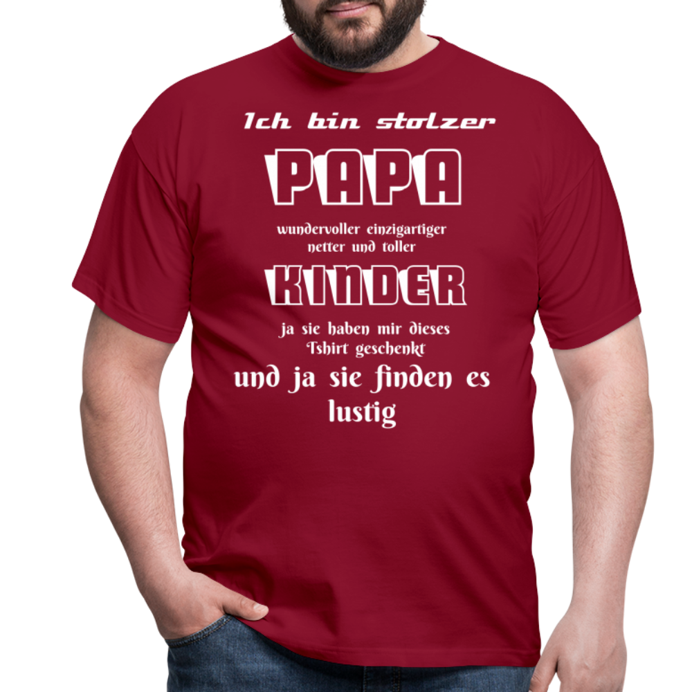 Papa-Power pur: Zeig deine Liebe mit unserem Herren T-Shirt - Ziegelrot