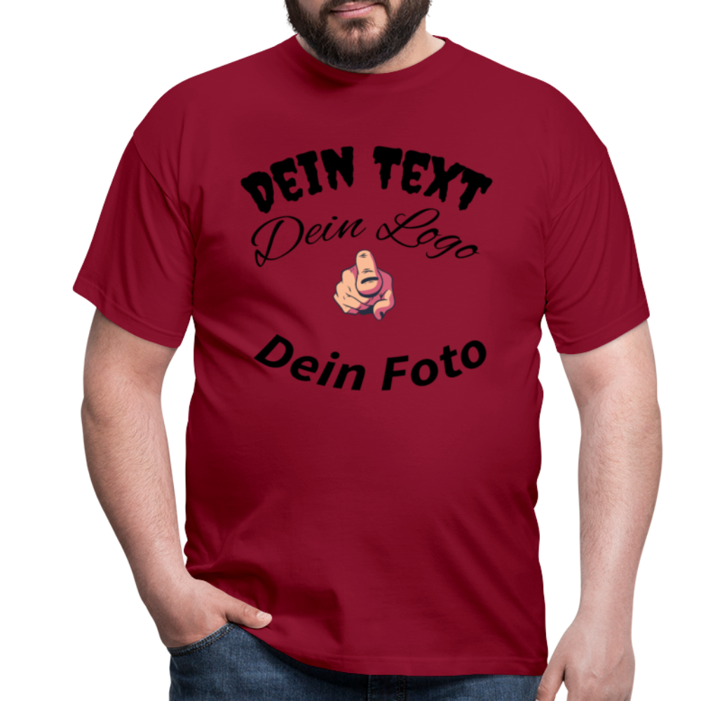 Herren -Männer Shirt  Entfache deine Kreativität: Gestalte dein einzigartiges T-Shirt! - Ziegelrot