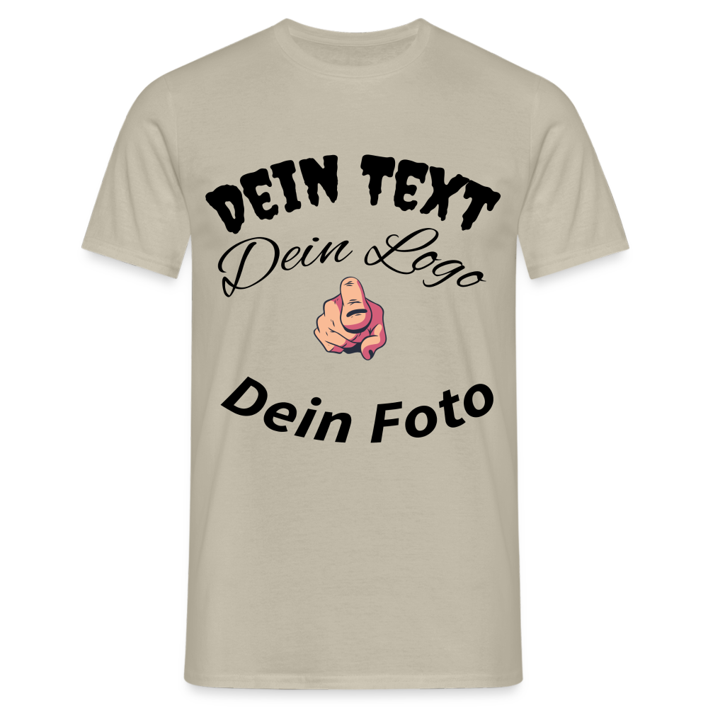 Herren -Männer Shirt  Entfache deine Kreativität: Gestalte dein einzigartiges T-Shirt! - Sandbeige