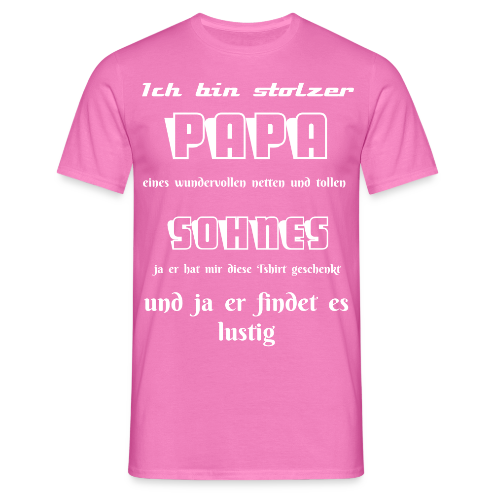 Vaterstolz zum Anziehen: Unser einzigartiges Männer T-Shirt für Papas - Pink