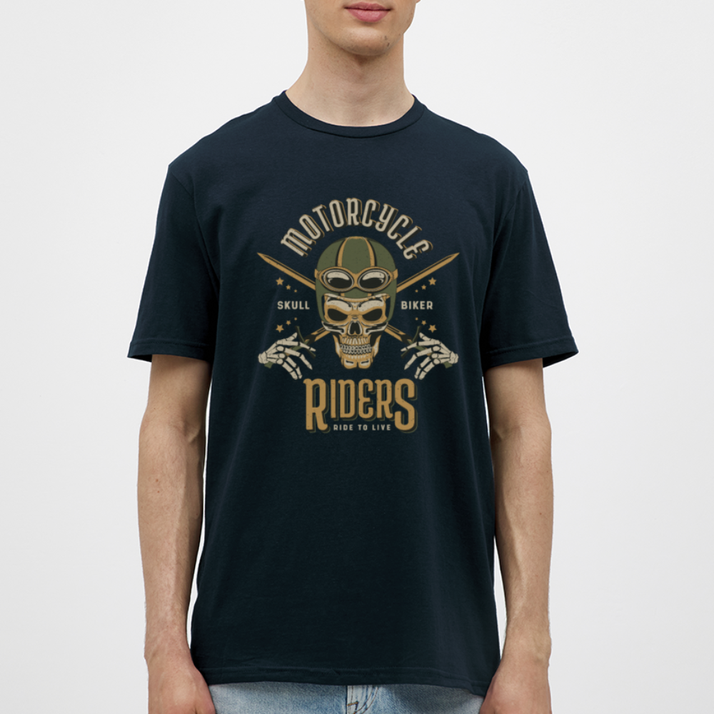 Entfessle den Biker in dir: Unser Motorrad-T-Shirt für Männer - Navy