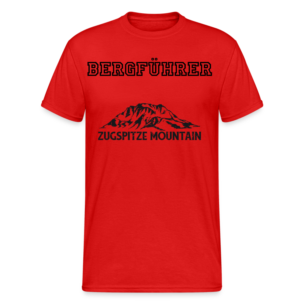 Männer Gildan Heavy T-Shirt Bergführer Zugspitze Mountain - Rot