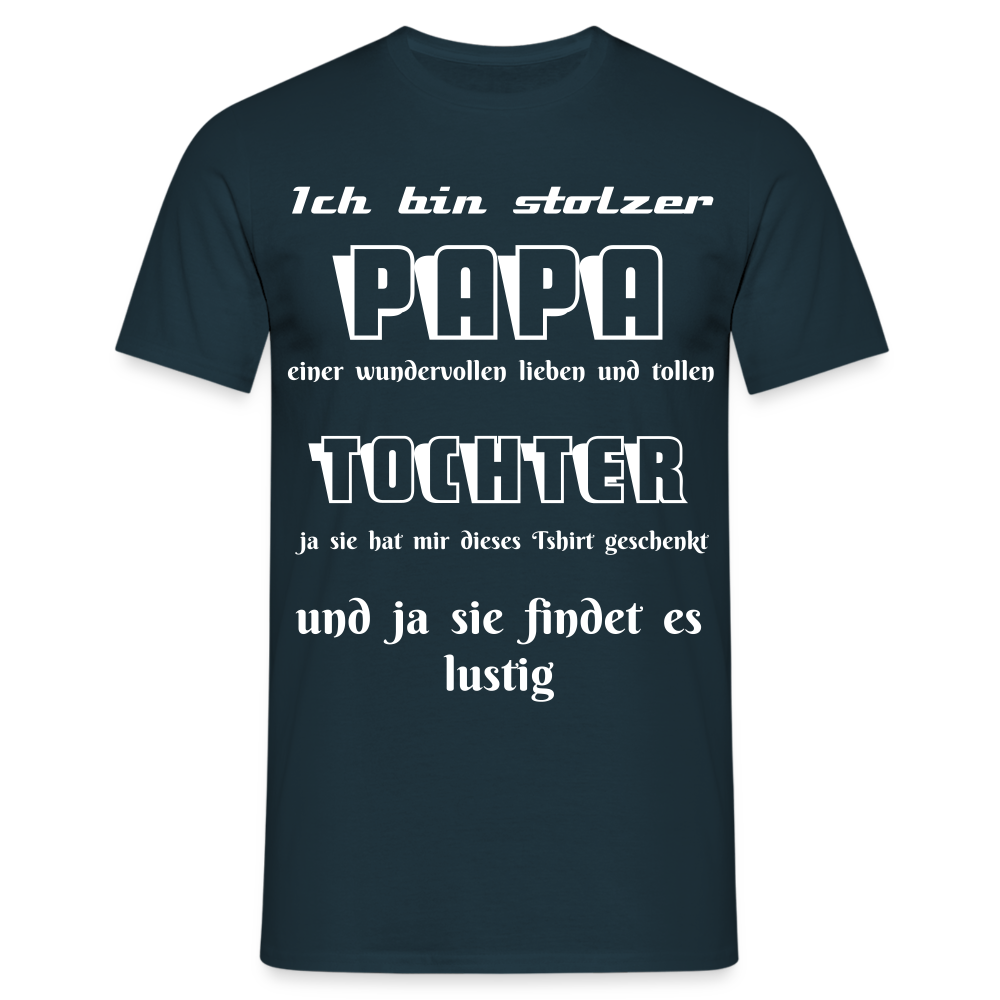 Vater-Tochter-Liebe zum Anziehen: Unser einzigartiges  Männer T-Shirt - Navy