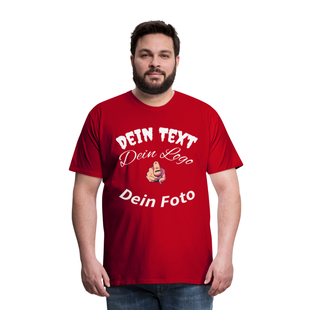 Herren - Männer Premium T-Shirt nach Wunsch selbst gestalten - Rot