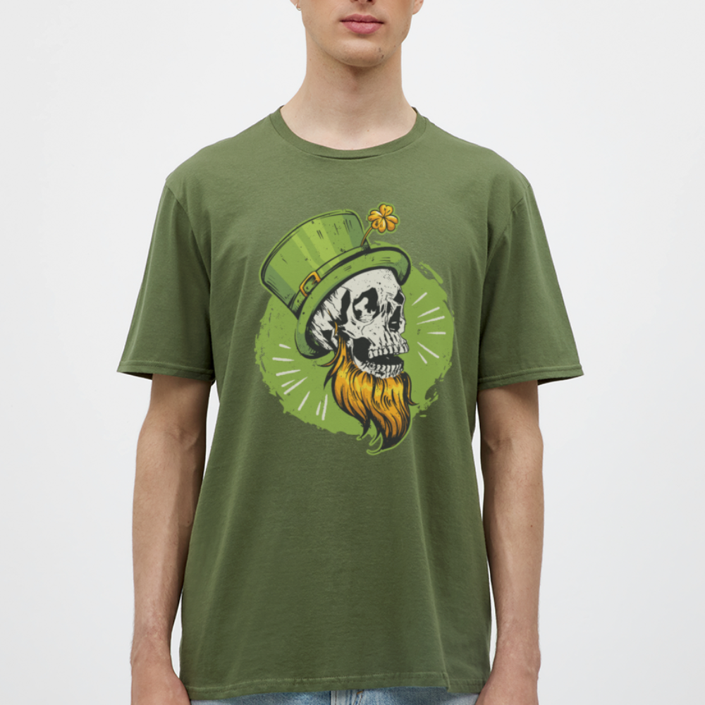 Irisch und unsterblich: Unser St. Patrick's Day Schädel -Herren--T-Shirt - Militärgrün