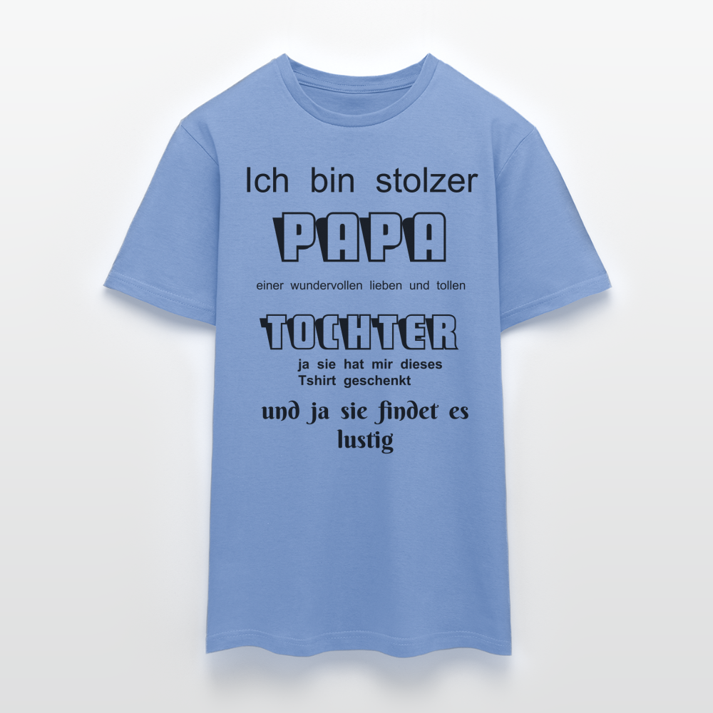 Papa-Power pur: Herren Männer T-Shirt  für stolze Väter - carolina blue