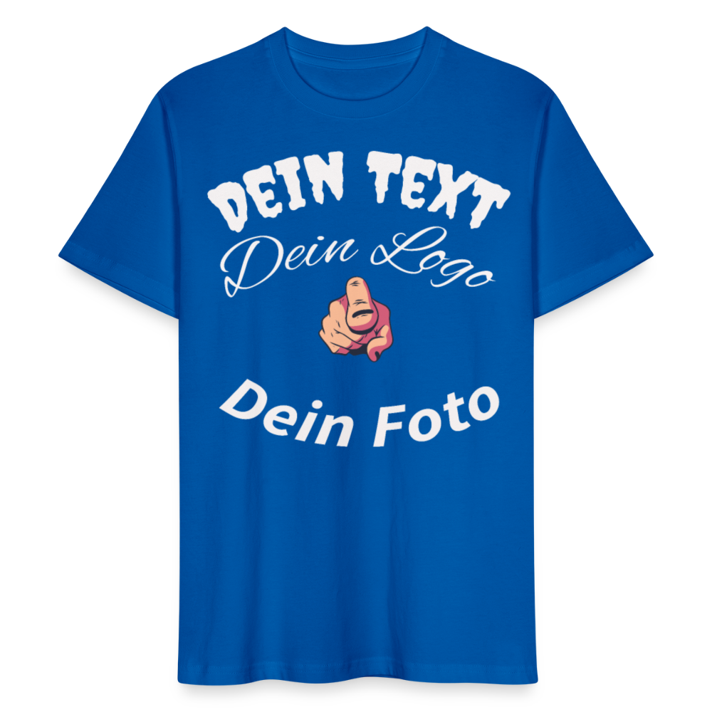 Herren - Männer Bio-T-Shirt  einzigartig wie du! Gestalte jetzt dein persönliches Design. - Pfauenblau