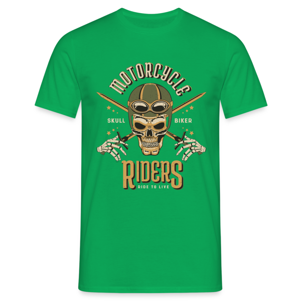 Entfessle den Biker in dir: Unser Motorrad-T-Shirt für Männer - Kelly Green