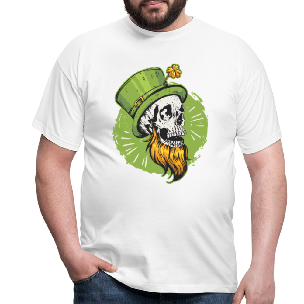 Irisch und unsterblich: Unser St. Patrick's Day Schädel -Herren--T-Shirt - Weiß