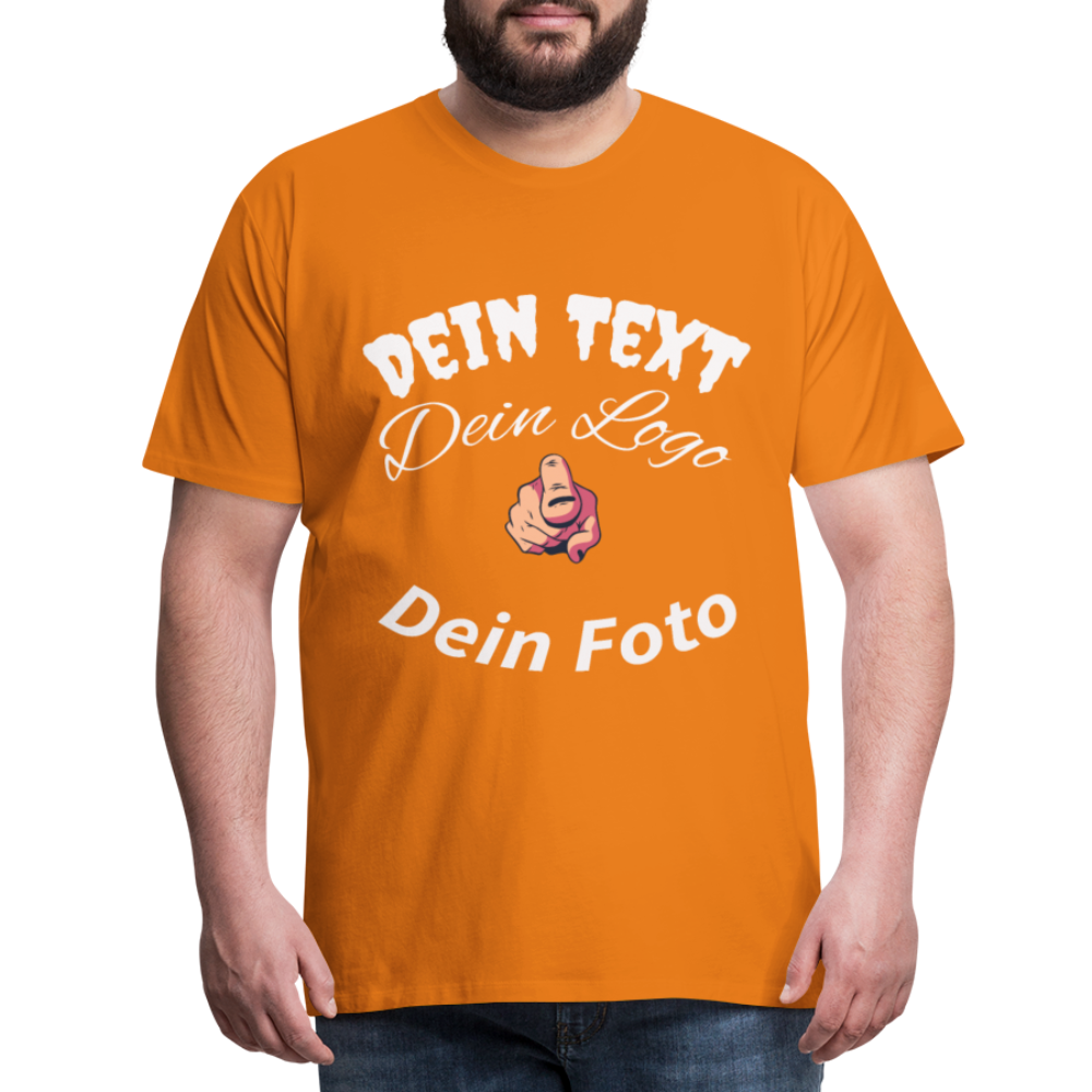 Das perfekte Geschenk: Ein personalisiertes Herren - Männer Premium T-Shirt - Orange