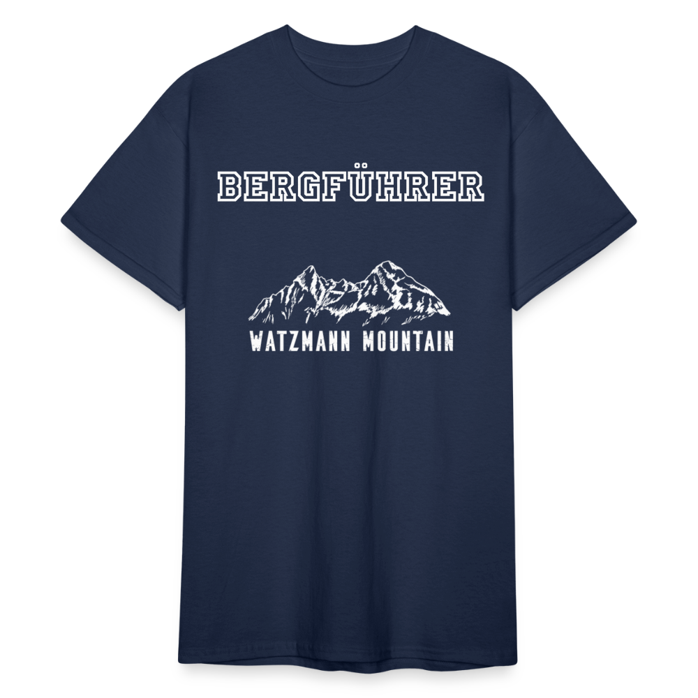 Männer Gildan Heavy T-Shirt Bergführer Watzmann Mountain - Navy