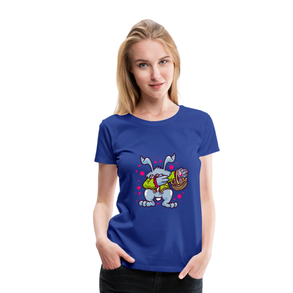 Hüpf in den Frühling: Unser süßes Damen Premium -T-Shirt mit Osterhasen-Motiv - Königsblau