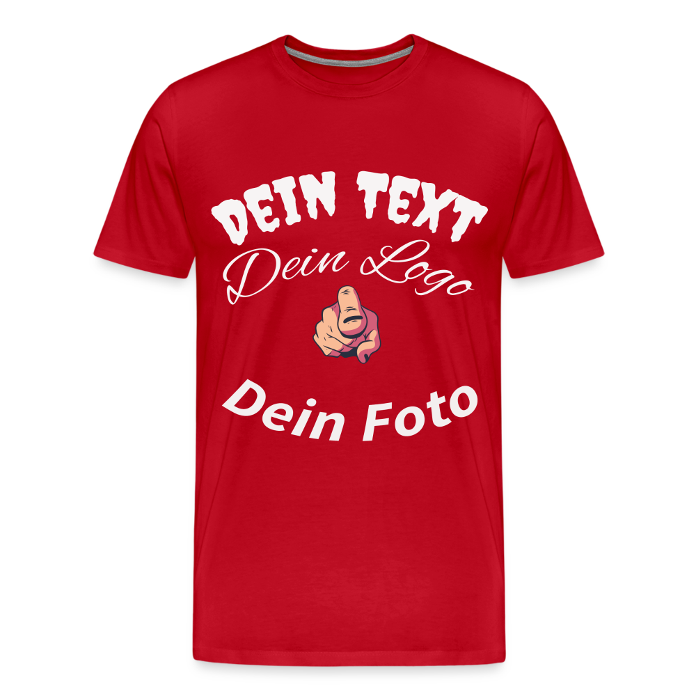 Das perfekte Geschenk: Ein personalisiertes Herren - Männer Premium T-Shirt - Rot