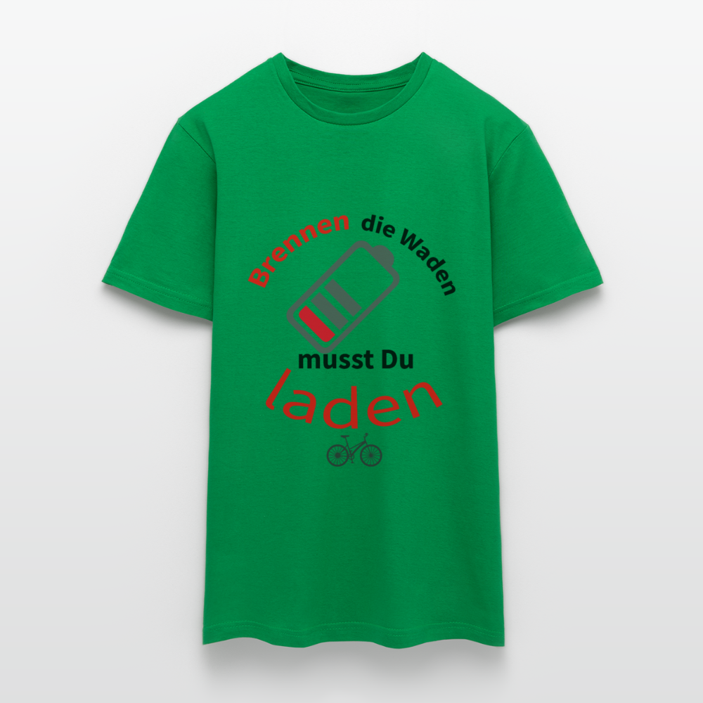 Brennen die Waden, musst du laden! Das witzigste Herren - Männer T-Shirt für alle Biker - Kelly Green