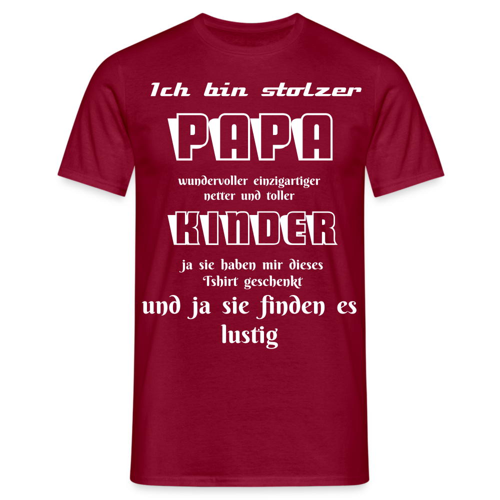 Papa-Power pur: Zeig deine Liebe mit unserem Herren T-Shirt - Ziegelrot