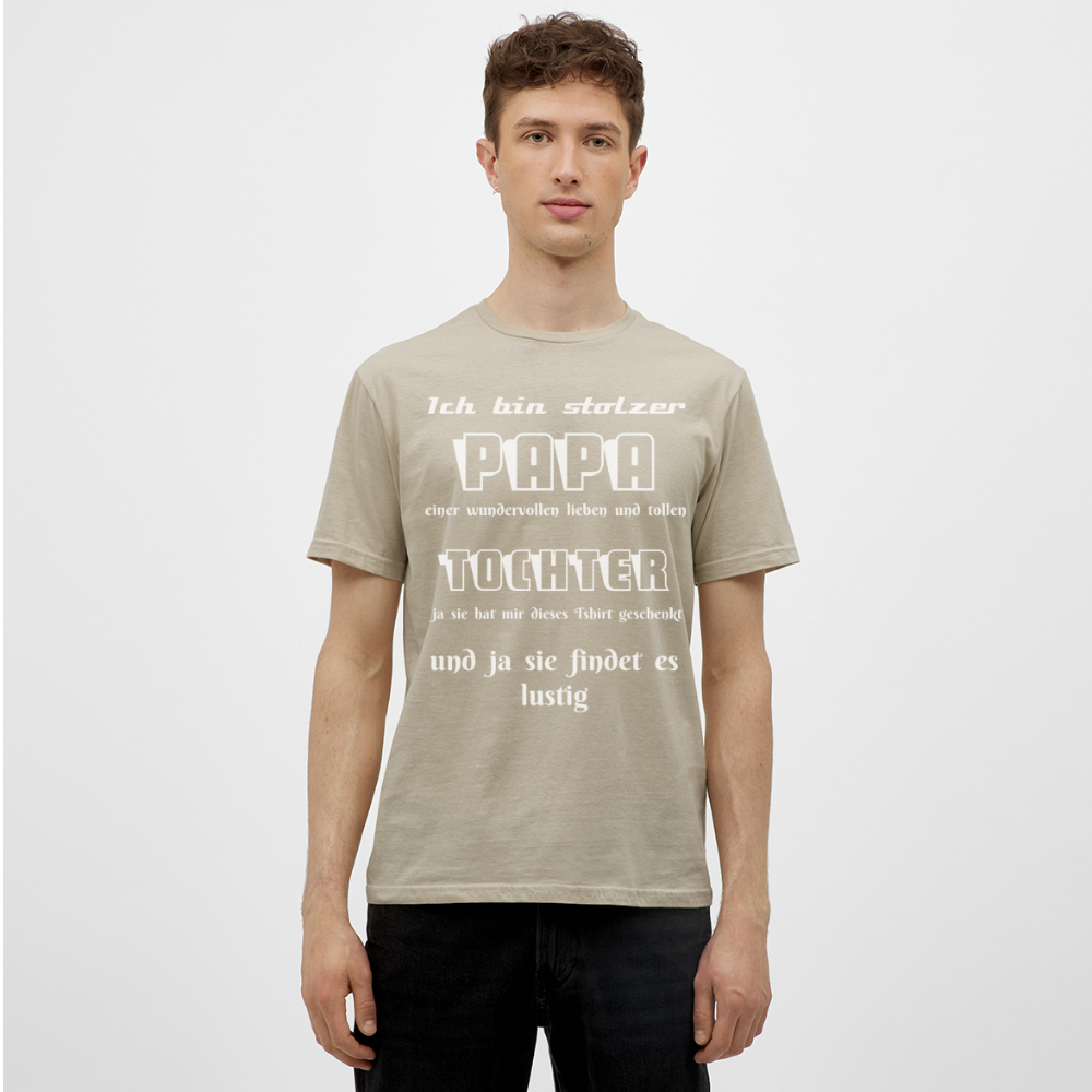 Vater-Tochter-Liebe zum Anziehen: Unser einzigartiges  Männer T-Shirt - Sandbeige