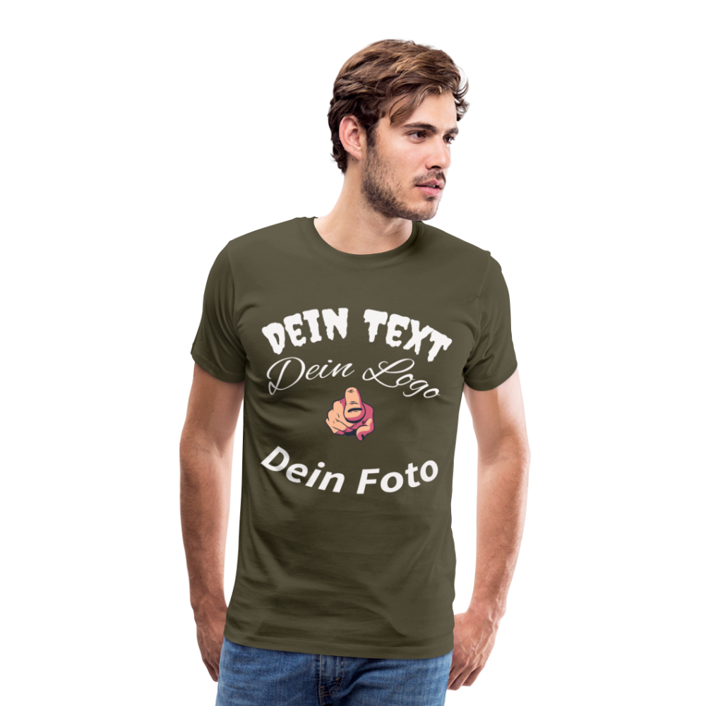 Das perfekte Geschenk: Ein personalisiertes Herren - Männer Premium T-Shirt - Khaki