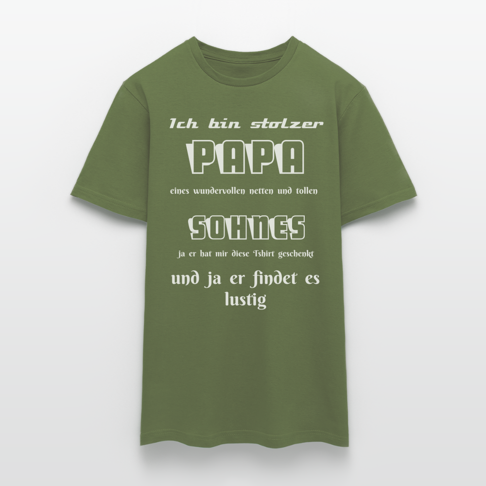 Vaterstolz zum Anziehen: Unser einzigartiges Männer T-Shirt für Papas - Militärgrün