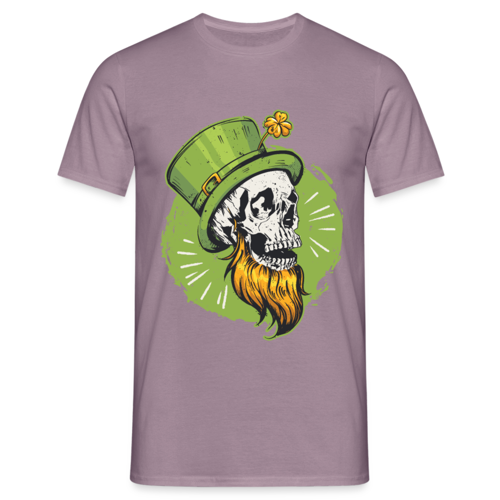 Irisch und unsterblich: Unser St. Patrick's Day Schädel -Herren--T-Shirt - Lilagrau 