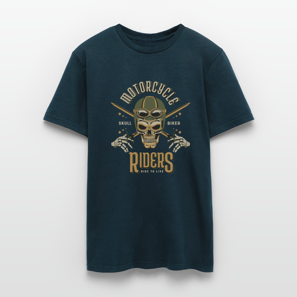 Entfessle den Biker in dir: Unser Motorrad-T-Shirt für Männer - Navy