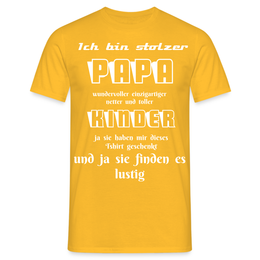 Papa-Power pur: Zeig deine Liebe mit unserem Herren T-Shirt - Gelb