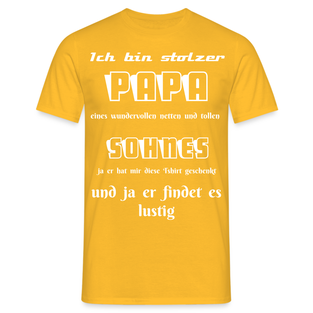 Vaterstolz zum Anziehen: Unser einzigartiges Männer T-Shirt für Papas - Gelb