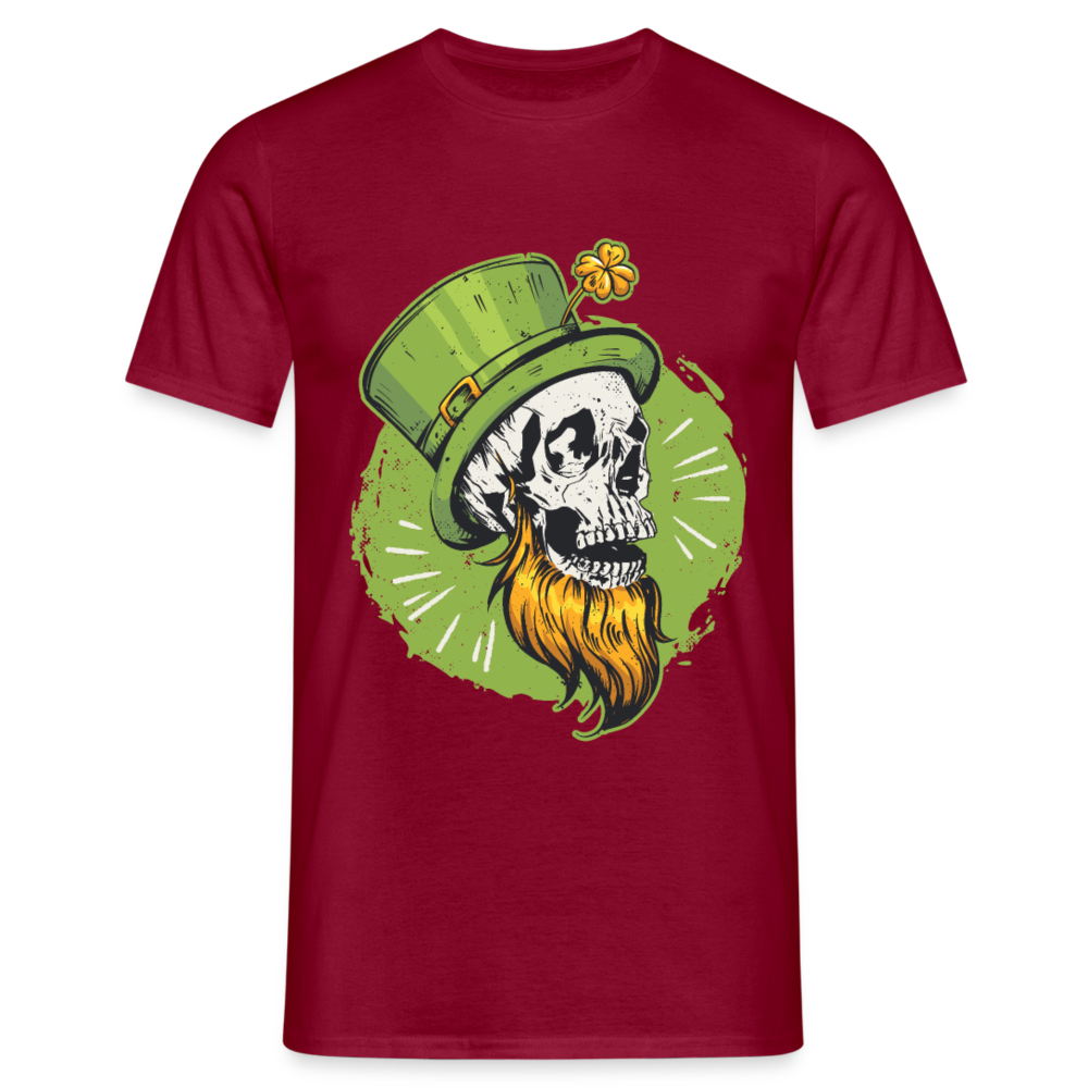 Irisch und unsterblich: Unser St. Patrick's Day Schädel -Herren--T-Shirt - Ziegelrot