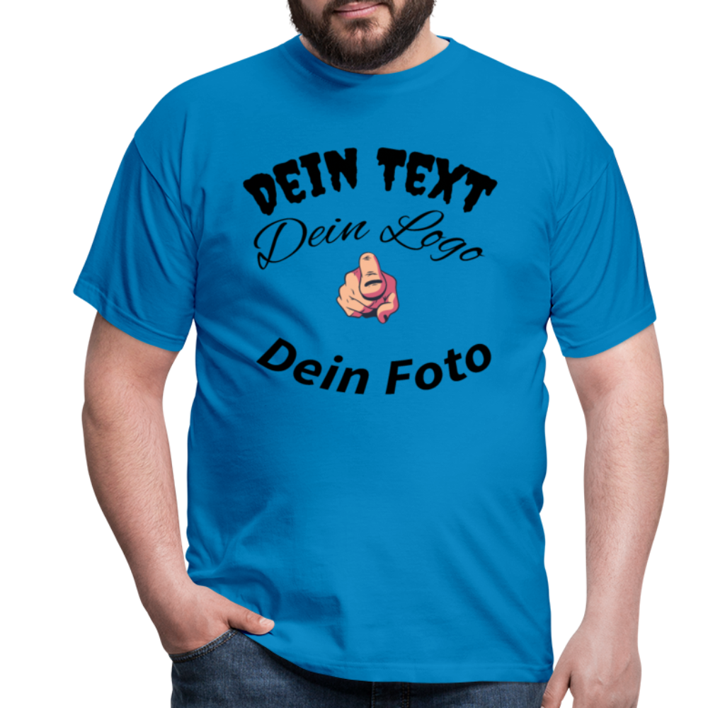 Herren -Männer Shirt  Entfache deine Kreativität: Gestalte dein einzigartiges T-Shirt! - Royalblau