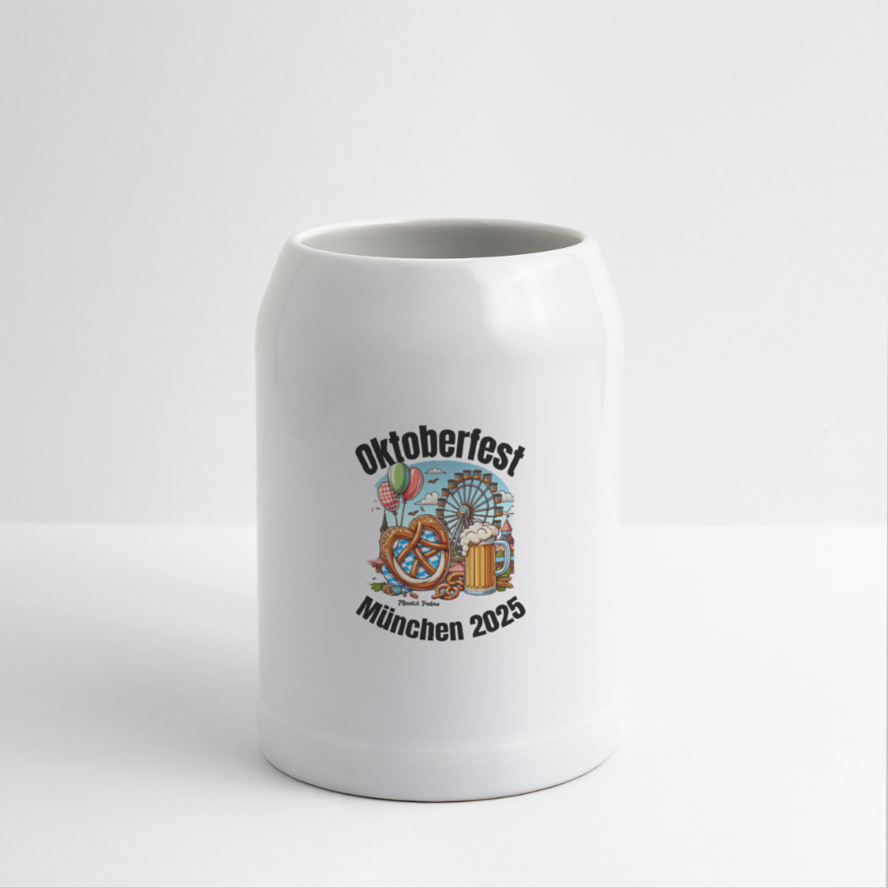 Bierkrug  im "Munich Palms"-Design ! - Weiß