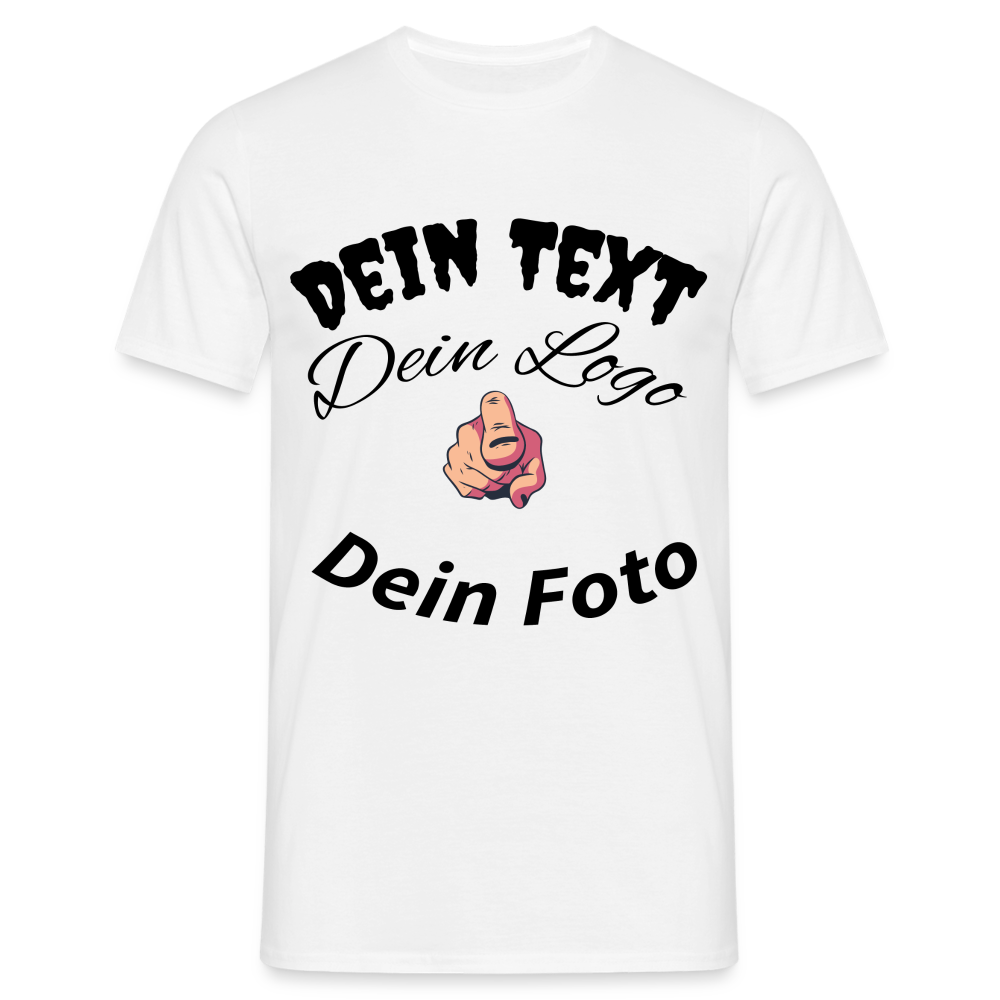 Herren -Männer Shirt  Entfache deine Kreativität: Gestalte dein einzigartiges T-Shirt! - Weiß