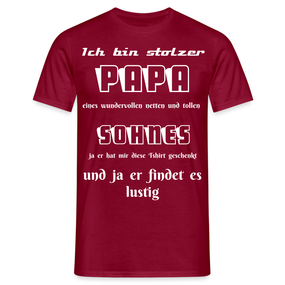 Vaterstolz zum Anziehen: Unser einzigartiges Männer T-Shirt für Papas - Ziegelrot