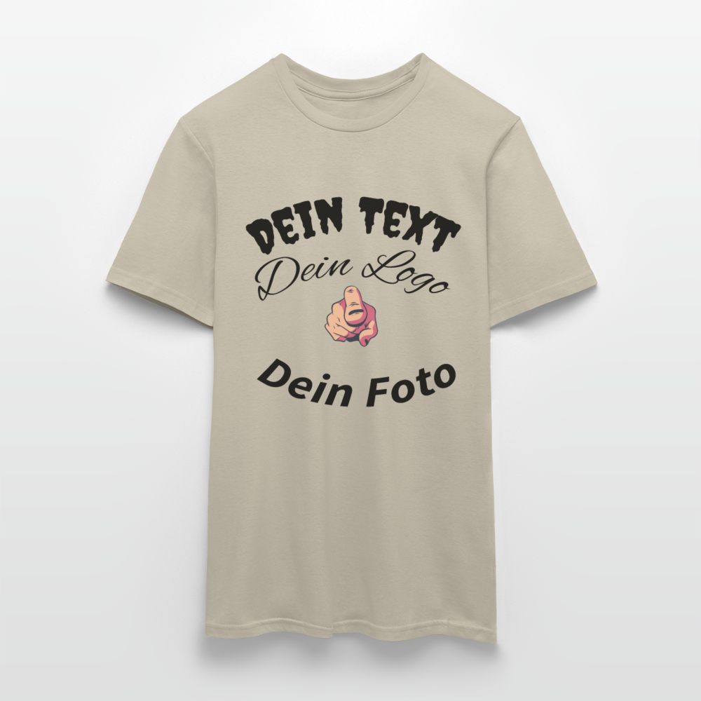 Herren -Männer Shirt  Entfache deine Kreativität: Gestalte dein einzigartiges T-Shirt! - Sandbeige